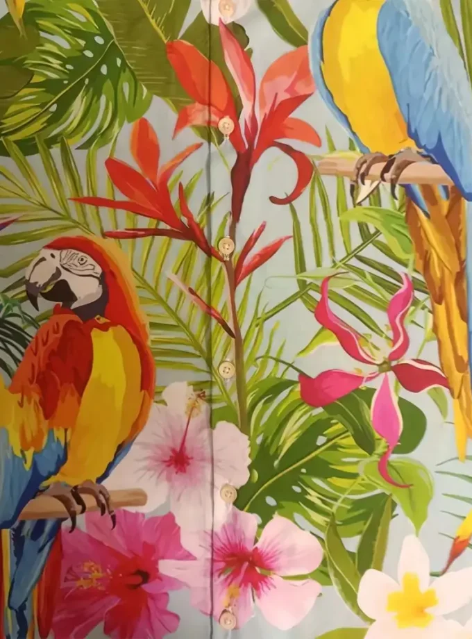 Men's Hawaiian Style Floral Pattern Short Sleeve Button Lapel Shirts 3D Printed Breathable Summer Resort Vacation Fashion