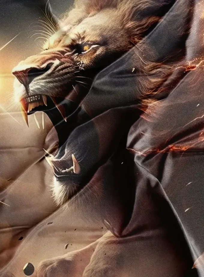 Men's 3D Digital Roaring Lion Pattern Print Crew Neck Short Sleeve T-Shirt Tops Summer Leisure Outdoors Activities