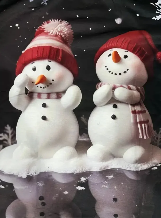 Men's Christmas Snowman Print Short Sleeve T-shirt Casual Daily Crew Neck V-Neck Knitted Fabric for Summer Outdoor Activities