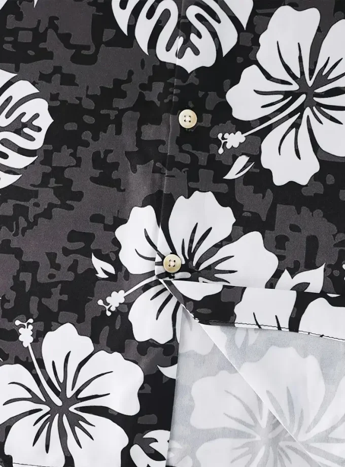 Men's Floral Print Button-Down Shirt Summer Hawaiian Style 3D Short Sleeve Lapel Breathable Sustainable Anti-Wrinkle Size XL