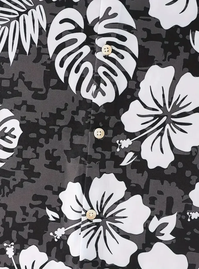 Men's Floral Print Button-Down Shirt Summer Hawaiian Style 3D Short Sleeve Lapel Breathable Sustainable Anti-Wrinkle Size XL