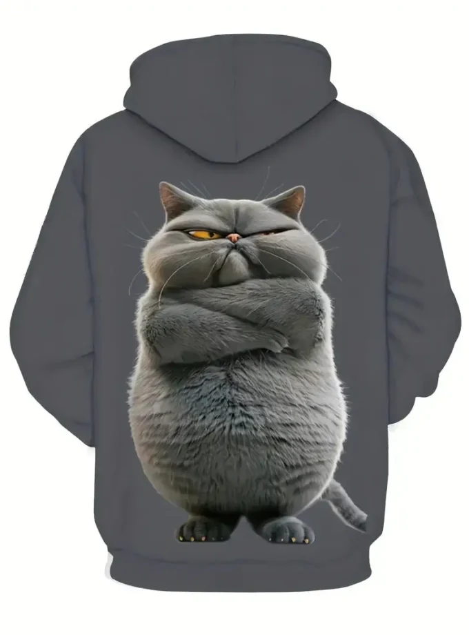 Men's Plus Size Casual Sporty Pullover Hoodie 3D Graphic Print with Kangaroo Pocket Stretch Fleece Fabric Machine Washable