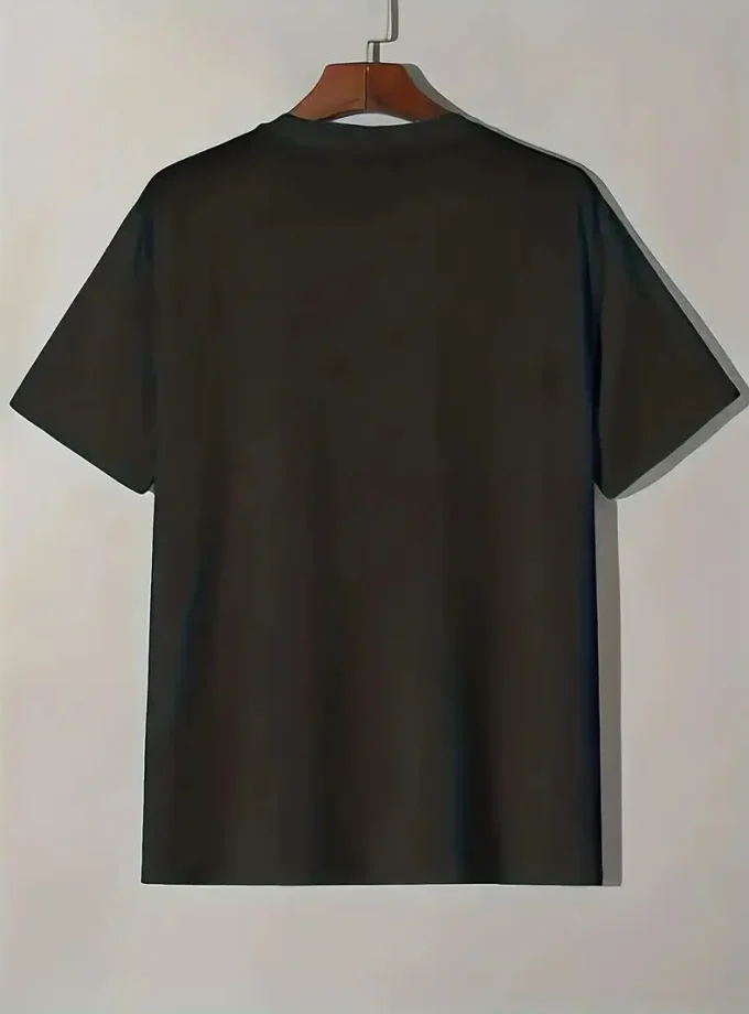 Men's Casual Short Sleeve V-Neck T-Shirt with Monster Graphic 3D Print Knitted Clothing for Outdoor Activities tshirts