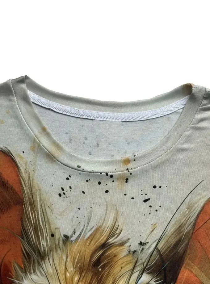 Men's 3D Digital Animation Screaming Mouse Crew Neck T-Shirt Vibrant Eye-Catching Graphic Tee Casual Events Summer Outdoors