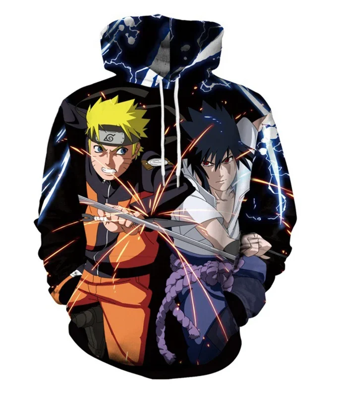 Men's Casual Short Sleeves Anime Pattern Digital Printed Hoodie Oversized Japan Style Streetwear 100% Polyester Fitted