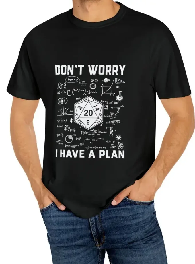 Men's Casual Summer Cotton Comfy Stretch round Neck Tee with Mathematical Formula Print Short Sleeve Street Style T-Shirt