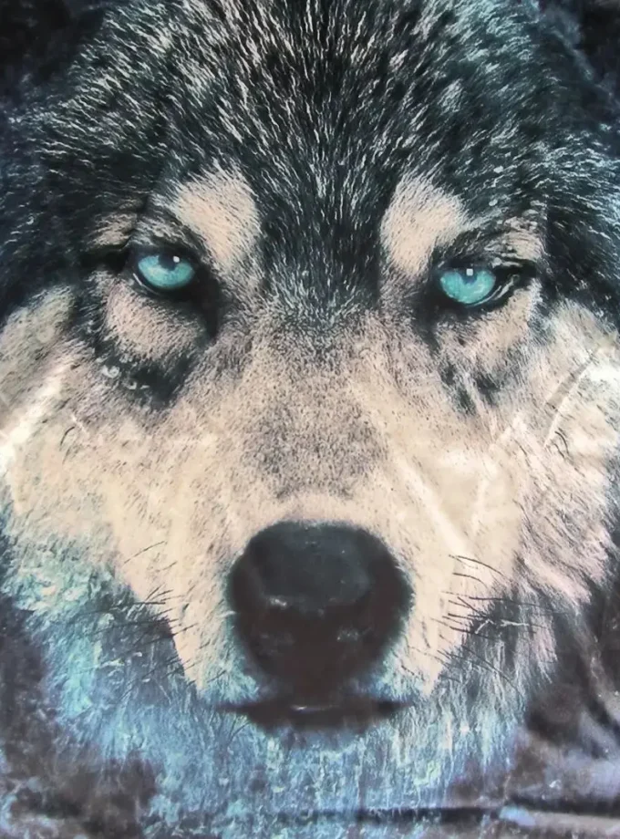 Men's 3D Wolf Print Graphic Design T-Shirt Summer Crocheted V-Neck Crew Neck Novel Tshirts with Pattern Short Sleeve