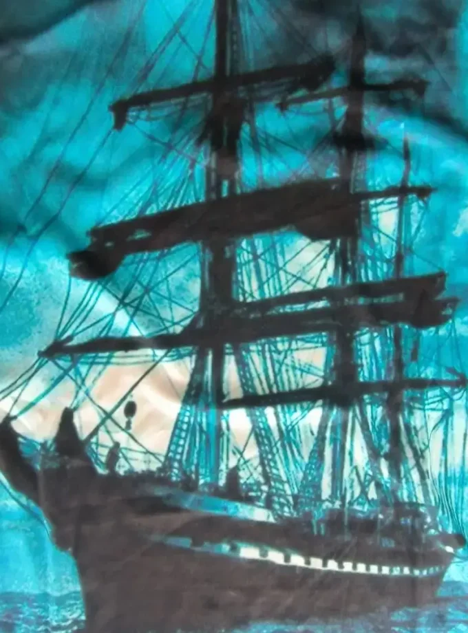 Men's Comfort Fit Short Sleeve Tee with Sailing Ship Graphic Easy Maintenance Durable for Casual Vacation Wear Sail Summer