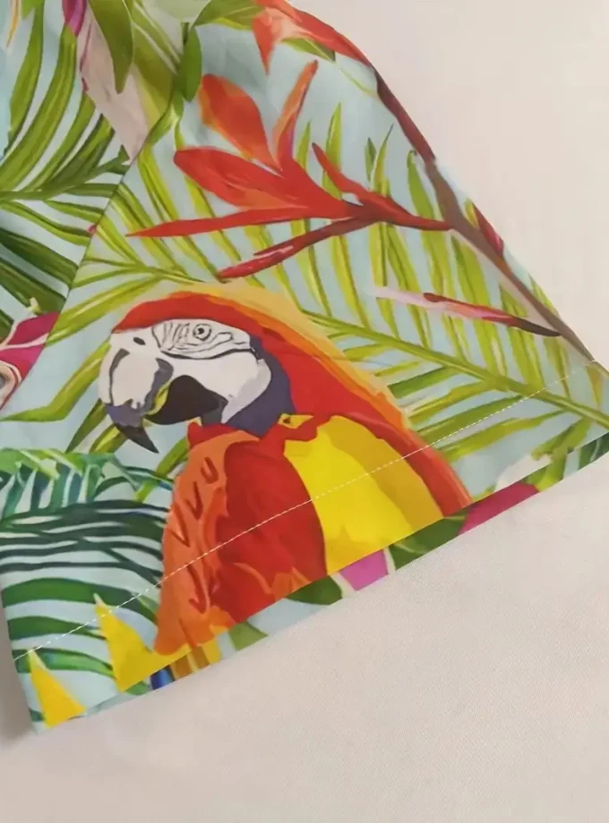 Men's Hawaiian Style Floral Pattern Short Sleeve Button Lapel Shirts 3D Printed Breathable Summer Resort Vacation Fashion