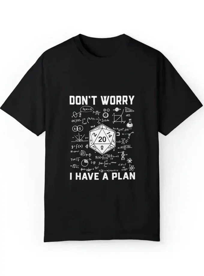 Men's Casual Summer Cotton Comfy Stretch round Neck Tee with Mathematical Formula Print Short Sleeve Street Style T-Shirt