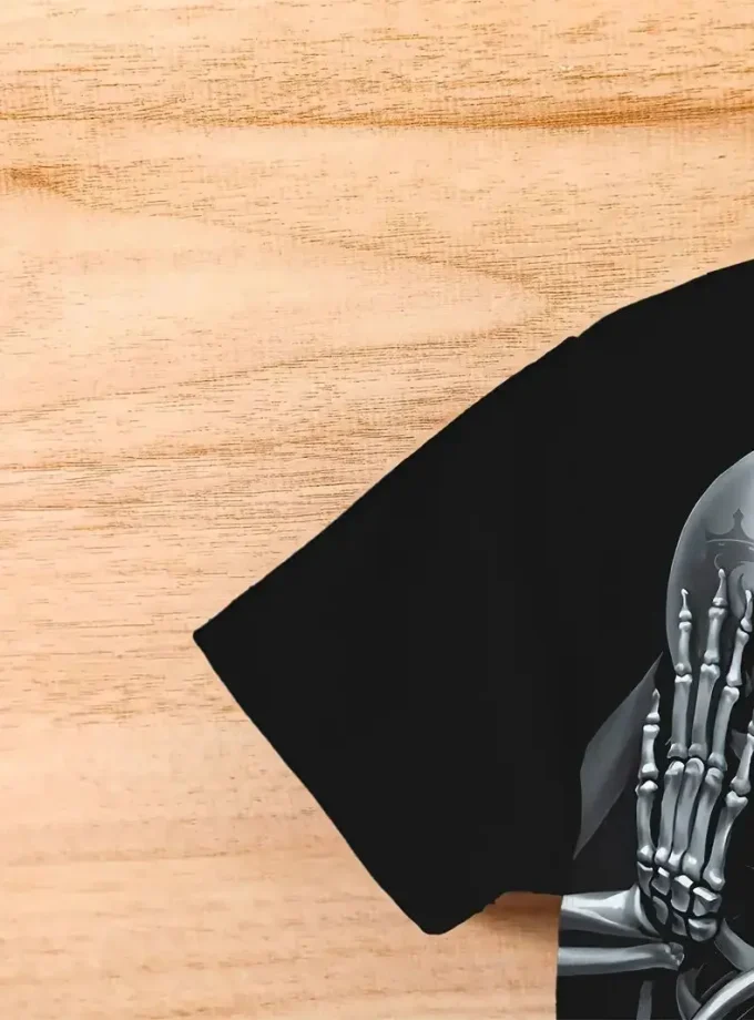 Men's Graphic Skull Print tshirt men's horror Short Sleeve Crew Neck T-Shirt Comfortable Everyday Wear for Outdoor Activities