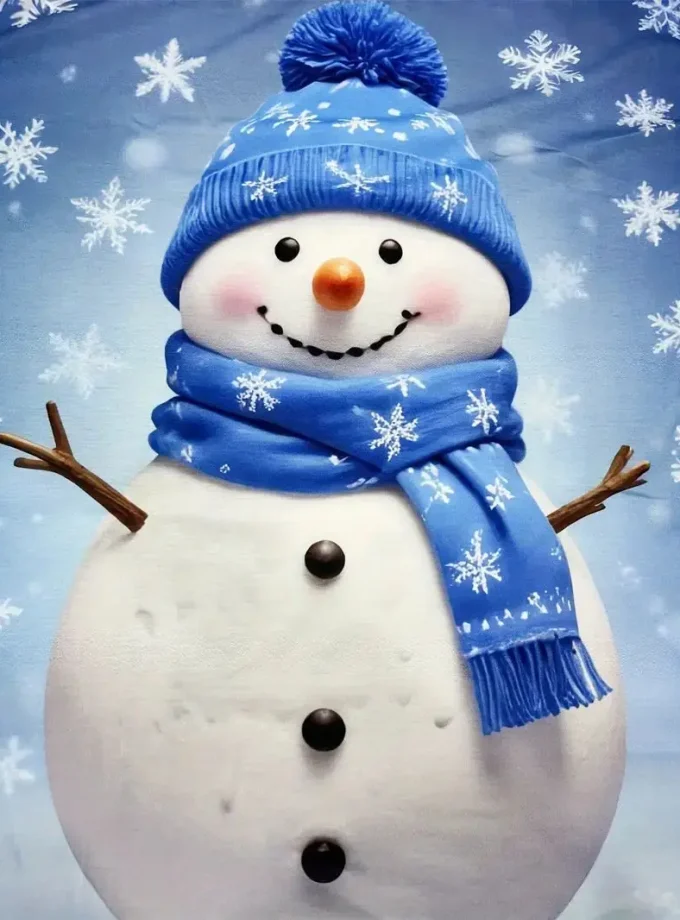 Men's Casual Christmas Snowman Print T-Shirt Summer Fashion Adult Top Regular Fit Polyester Knit Fabric Short Sleeve Neck