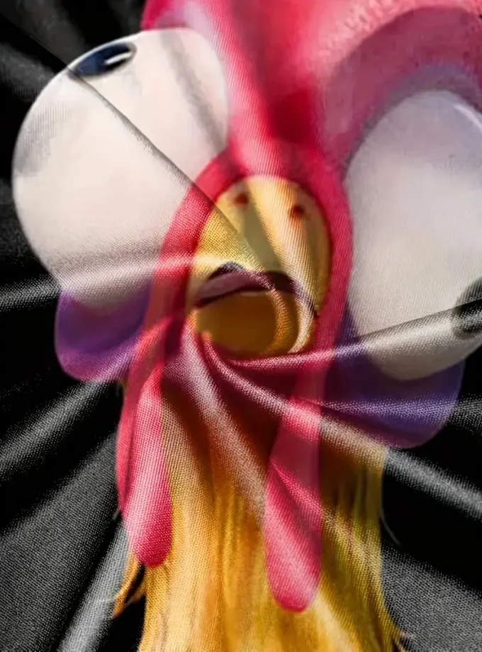 Men's 3D printed Summer Fashion Casual T-Shirt V-Neck Rooster Graphic Print Knitted Short Sleeve Tees