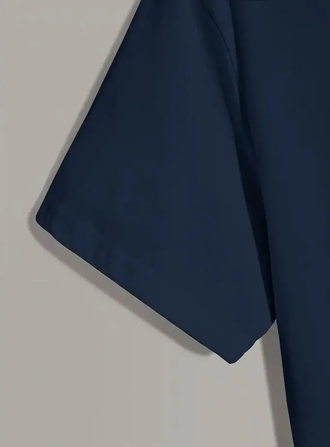 Men's Casual Comfy Crew Neck Graphic Trendy Short Sleeve Top with Fancy Print for Summer Daily Wear Made Knitted Fabric T-Shirt