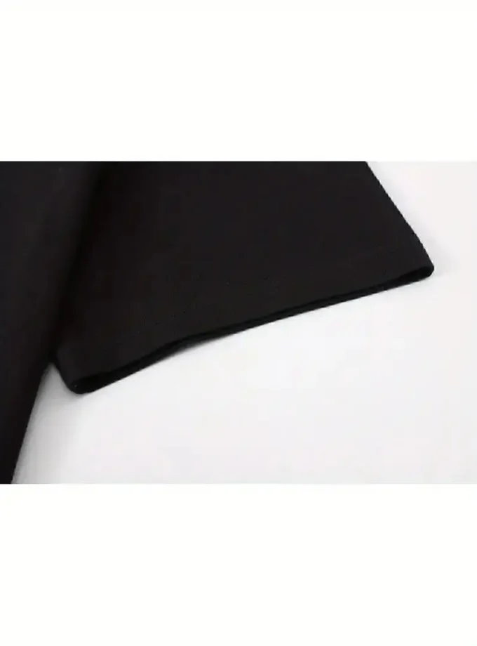 Men's Casual Cotton T-Shirts 3D Printed Striped Bear Graphic with Floral Prints V-Neck Collar and Short Sleeve Knitted Fabric