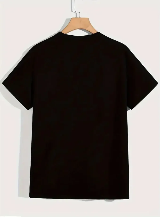 Humorous stickmen Graphic design Tee for Men Crew Neck Short Sleeve Casual digital Print Machine Washable Weekend Wear