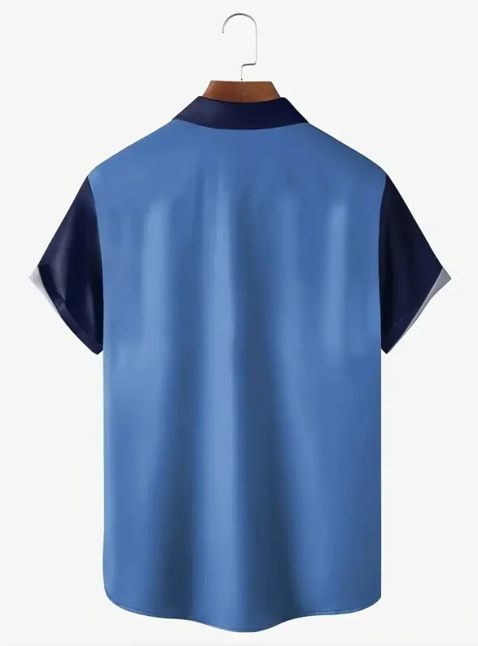 Men's Floral Striped Short Sleeve Shirt with Lapel Collar Breathable and Sustainable for Summer Vacation or Casual Wear