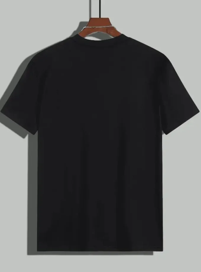 Men's All that letter pattern T-Shirt Big Tall V-Neck Crocheted Knitted Fabric with Japan Style 3d digital Print Short Sleeves