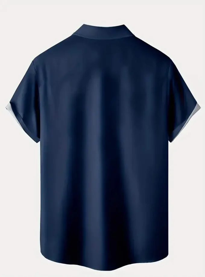 Men's Formal Casual Slim Fit Dress Shirt Polyester Cotton Color Block Vertical Striped Design Button Embroidered Technics