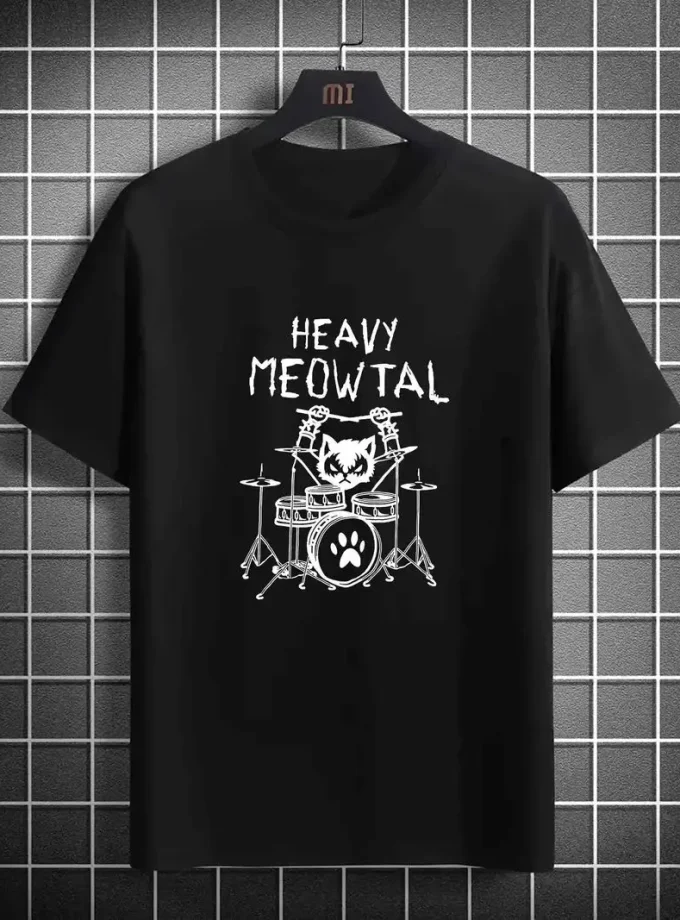 Men's Casual Graphic Rock Music Enthusiasts Soft Slight Stretch Polyester Crew Neck Short Sleeve Cartoon T-shirtPattern Summer