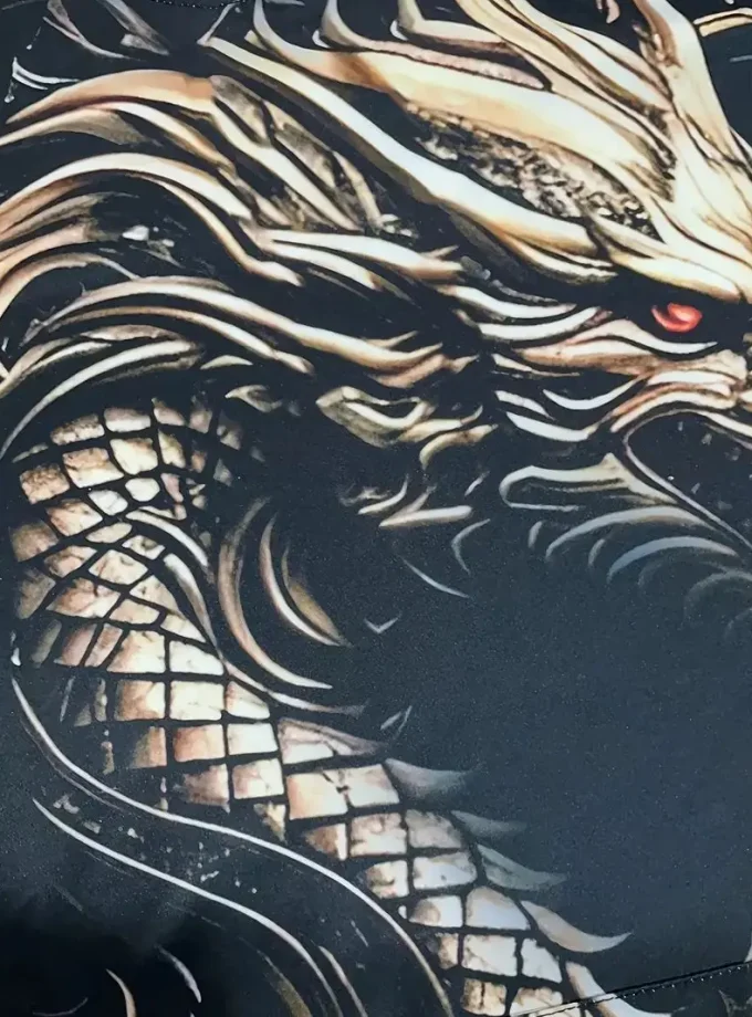 Men's Oversized Dragon Graphic Pullover Hooded Sweatshirt High Quality Soft Breathable Crocheted Print Design Winter Fall Season