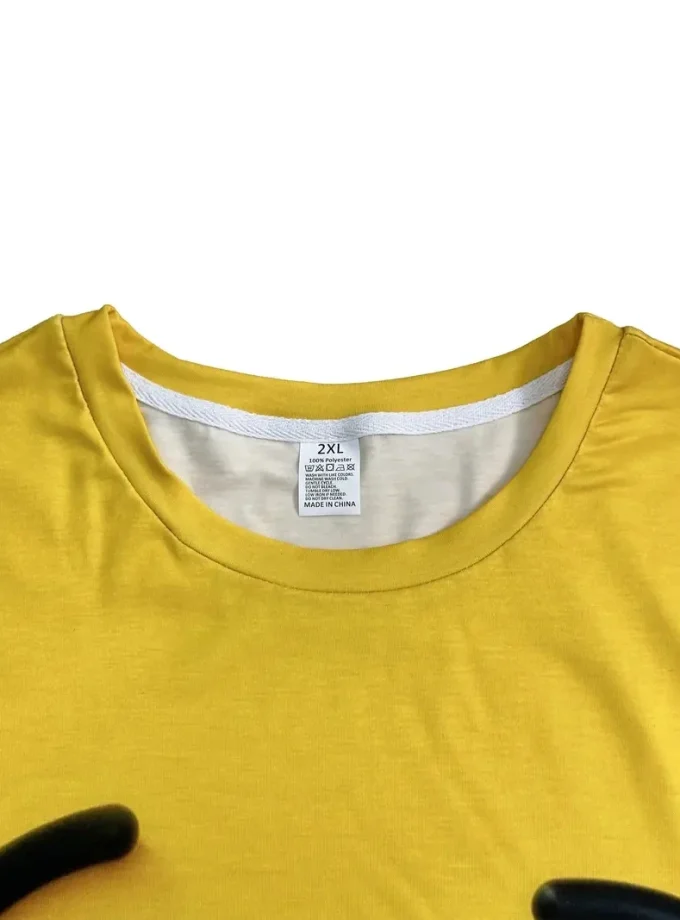 Men's Casual Graphic Top Funny Expression Print Short Sleeve Crew Neck T-Shirt Outdoor Sport Leisure Wear for Big Tall Guys