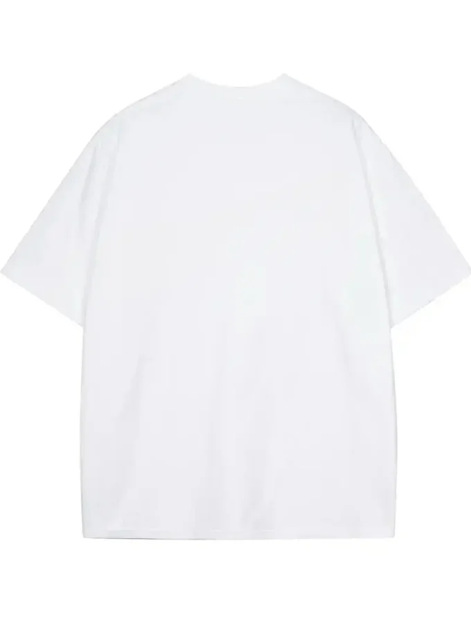 Men's 100% Cotton Loose Fit Crew Neck Cartoon Elements Short Sleeve Alphabets Patterned Slight Stretch Pullover Weekend T-Shirt