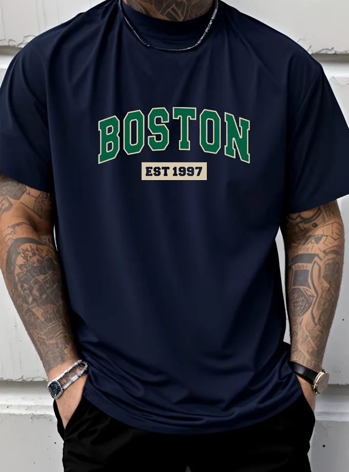 Memufacturer 3-D Printed O-Neck Short Sleeve Casual T-Shirt For Men