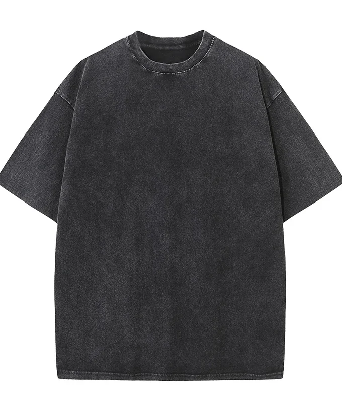 Men's Acid Wash T-Shirt Cotton Oversized Plus Size Vintage Plain Short Casual Plus Size Blank T-Shirts